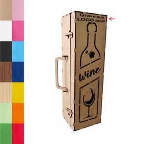 Caixa Personalizada com Gravação a Laser ou Impressão UV para Vinho em Mdf 3mm - 32,5x9,5x9cm Caixa Personalizada com Gravação a Laser ou Impressão UV para Vinho em Mdf 3mm - 32,5x9,5x9cm