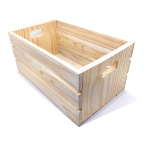 Caixote de Madeira Pinus Decorativo Multiuso Caixa de Feira - 50cm - Farmhouse Caixote de Madeira Pinus Decorativo Multiuso Caixa de Feira - 50cm - Farmhouse