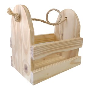 Caixote Cesta Engradado em Madeira de Pinus para Presentes e Organizar - Farmhouse Caixote Cesta Engradado em Madeira de Pinus para Presentes e Organizar - Farmhouse