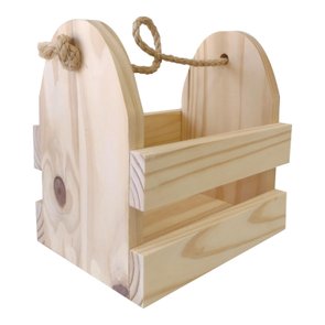 Caixote Engradado Cesta em Madeira de Pinus para Presentes Bebidas e Organizar - Farmhouse Caixote Engradado Cesta em Madeira de Pinus para Presentes Bebidas e Organizar - Farmhouse