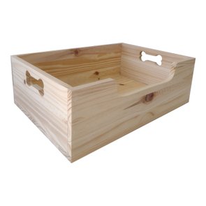 Caminha de Cachorro Grande em Madeira de Pinus - 18x45x65cm Caminha de Cachorro Grande em Madeira de Pinus - 18x45x65cm