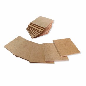 Chapa de Mdf 6mm Cru para Artesanatos Kit c/ 200un - 8x8cm Chapa de Mdf 6mm Cru para Artesanatos Kit c/ 200un - 8x8cm