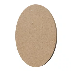 Chapa de Mdf Cru Oval 6mm para Artesanato