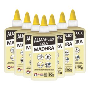Cola Almaflex Madeira para Colagens e Reparos de Móveis 90g - Caixa com 12un