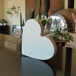 Coração Decorativo 12cm em Mdf 15mm Coração Decorativo 12cm em Mdf 15mm