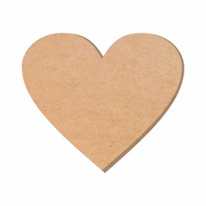 Coração Decorativo 20cm em Mdf Cru 6mm Coração Decorativo 20cm em Mdf Cru 6mm