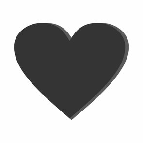 Coração Decorativo 20cm - 6mm Coração Decorativo 20cm - 6mm