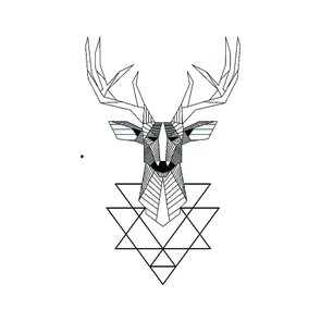 Placa Decorativa Desenho de Veado Placa Decorativa Desenho de Veado