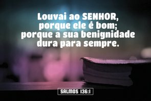 Placa Decorativa Bíblico Salmos 136:1 Placa Decorativa Bíblico Salmos 136:1