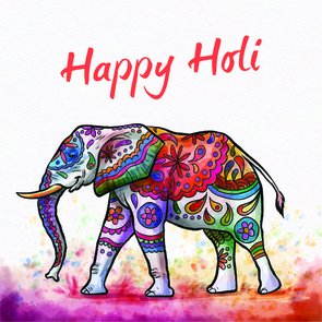 Placa Decorativa Elefante Mandala Frase: "Happy Holi" Placa Decorativa Elefante Mandala Frase: "Happy Holi"