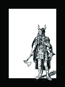 Placa Decorativa Guerreiro Nórdico Placa Decorativa Guerreiro Nórdico