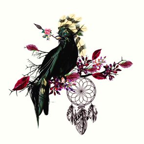 Placa Decorativa Pássaro Colorido Abstrato Placa Decorativa Pássaro Colorido Abstrato