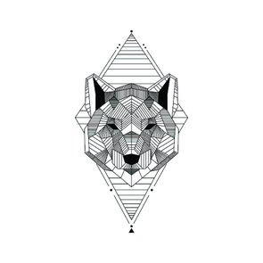 Placa Decorativa Desenho de Raposa Placa Decorativa Desenho de Raposa