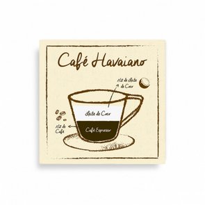 Placa Decorativa em Metal Quadro Cafe Havaiano - GEGUTON Placa Decorativa em Metal Quadro Cafe Havaiano - GEGUTON