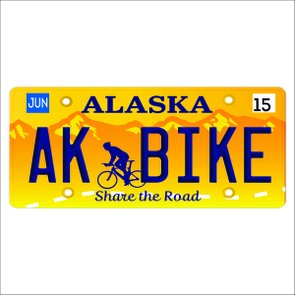 Placa Decorativa Vintage de Carro em Mdf - Alaska Ak Bike Share The Road Placa Decorativa Vintage de Carro em Mdf - Alaska Ak Bike Share The Road