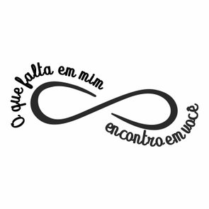Frase de Parede O Que Falta em Mim, Encontro em Você Frase de Parede O Que Falta em Mim, Encontro em Você