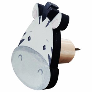 Gancho Cabideiro de Parede Infantil Zebra com Impressão UV Gancho Cabideiro de Parede Infantil Zebra com Impressão UV