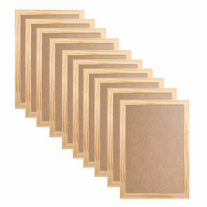 Kit 10 Molduras 20x25cm em Madeira de Pinus com Fundo em MDF - 2x1 Kit 10 Molduras 20x25cm em Madeira de Pinus com Fundo em MDF - 2x1