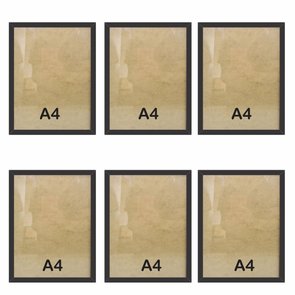 Kit 10 Molduras A4 Lisa Com Vidro Diploma Certificado - 2x1 Kit 10 Molduras A4 Lisa Com Vidro Diploma Certificado - 2x1