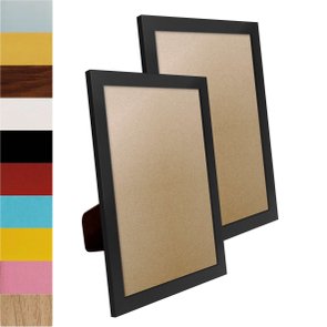 Kit 10 Porta Retratos 15x21cm com Moldura Lisa Revestida e PVC Mais Fundo com Suporte - 2x1 Kit 10 Porta Retratos 15x21cm com Moldura Lisa Revestida e PVC Mais Fundo com Suporte - 2x1