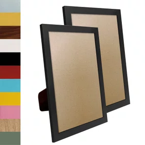 Kit 10 Porta Retratos 15x21cm com Moldura Lisa Revestida e PVC Mais Fundo com Suporte - 2x1