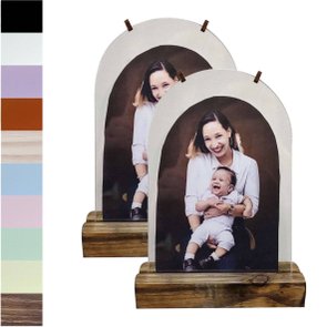 Kit 10 Porta Retratos Orgânicos Colors 10x15cm com Duplo Ps Cristal Transparente e Base em Madeira de Pinus - 1,8x4,8 Kit 10 Porta Retratos Orgânicos Colors 10x15cm com Duplo Ps Cristal Transparente e Base em Madeira de Pinus - 1,8x4,8