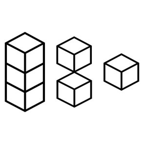 Kit 3 Painéis Cubos Decorativos em Mdf Laminado 3mm Vazado Kit 3 Painéis Cubos Decorativos em Mdf Laminado 3mm Vazado