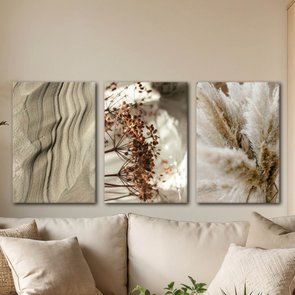 Kit 3 Placas Decorativas natureza Minimalista Kit 3 Placas Decorativas natureza Minimalista