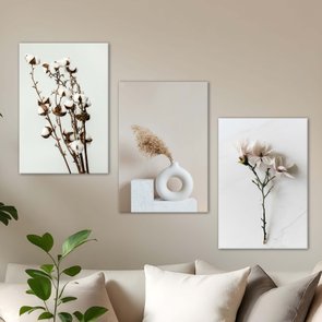Kit 3 Placas Decorativas natureza Minimalista Kit 3 Placas Decorativas natureza Minimalista