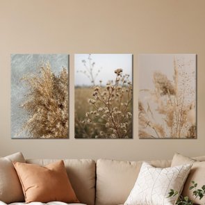 Kit 3 Placas Decorativas natureza Minimalista Kit 3 Placas Decorativas natureza Minimalista