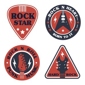 Kit 4 Placas Decorativas Coleção Rock N' Roll Punk Music Kit 4 Placas Decorativas Coleção Rock N' Roll Punk Music