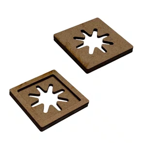 Kit Com 50 Suportes Para Pendurar Em MDF 3mm Para Artesanato