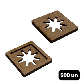 Kit Com 500 Suportes Para Pendurar Em MDF 3mm Para Artesanato