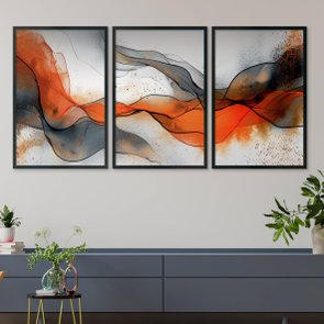 Kit 3 Quadros Decorativos Arte Fluida Abstrata Kit 3 Quadros Decorativos Arte Fluida Abstrata