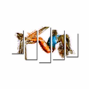 Kit de Quadros Decorativos Mulher Acrobata com Panos Kit de Quadros Decorativos Mulher Acrobata com Panos