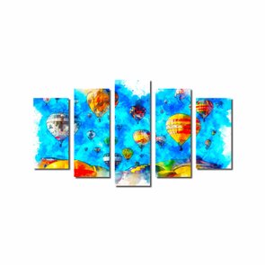 Kit de Quadros Decorativos Pintura Festival de Balonismo Kit de Quadros Decorativos Pintura Festival de Balonismo