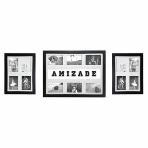 Kit Trio de Quadros Painéis de Parede para 14 fotos 10x15cm - Amizade Kit Trio de Quadros Painéis de Parede para 14 fotos 10x15cm - Amizade