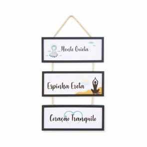 Kit de Quadros Mente Quieta Espinha Ereta Coração Tranquilo Kit de Quadros Mente Quieta Espinha Ereta Coração Tranquilo