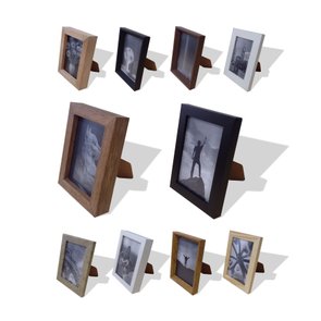 Kit 10 Porta Retratos Com Molduras e Cores Variadas - Frente em PVC e Fundo com Suporte Kit 10 Porta Retratos Com Molduras e Cores Variadas - Frente em PVC e Fundo com Suporte