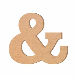 Letra Decorativa & 20cm em Mdf Cru 6mm Letra Decorativa & 20cm em Mdf Cru 6mm