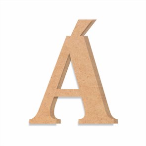 Letra Decorativa Á em Mdf Cru 15mm Letra Decorativa Á em Mdf Cru 15mm
