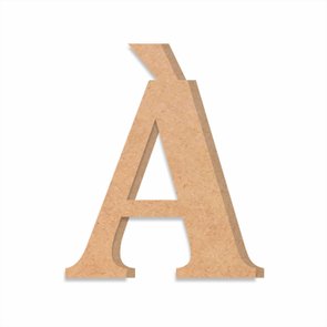 Letra Decorativa À em Mdf Cru 15mm Letra Decorativa À em Mdf Cru 15mm