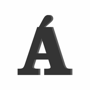 Letra Decorativa Á em Mdf 6mm Letra Decorativa Á em Mdf 6mm