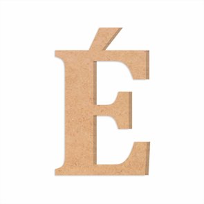 Letra Decorativa É em Mdf Cru 15mm Letra Decorativa É em Mdf Cru 15mm