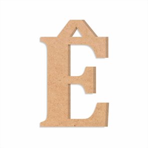 Letra Decorativa Ê em Mdf Cru 15mm Letra Decorativa Ê em Mdf Cru 15mm