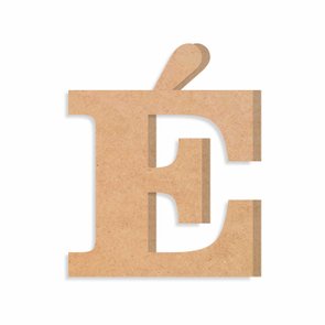 Letra Decorativa É em Mdf Cru 6mm Letra Decorativa É em Mdf Cru 6mm