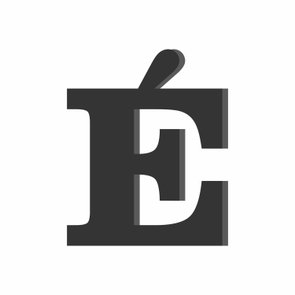 Letra Decorativa É em Mdf 6mm Letra Decorativa É em Mdf 6mm