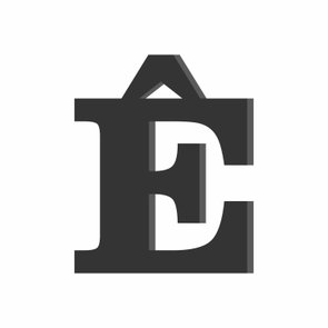 Letra Decorativa Ê em Mdf 6mm Letra Decorativa Ê em Mdf 6mm