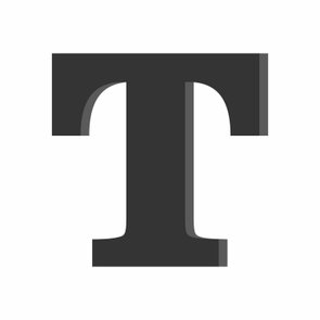 Letra Decorativa T 20cm - 6mm Letra Decorativa T 20cm - 6mm