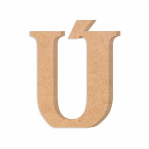 Letra Decorativa Ú em Mdf Cru 15mm Letra Decorativa Ú em Mdf Cru 15mm